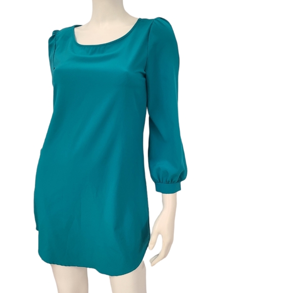Love Culture Teal Green Shift Dress size Small - Picture 6 of 8
